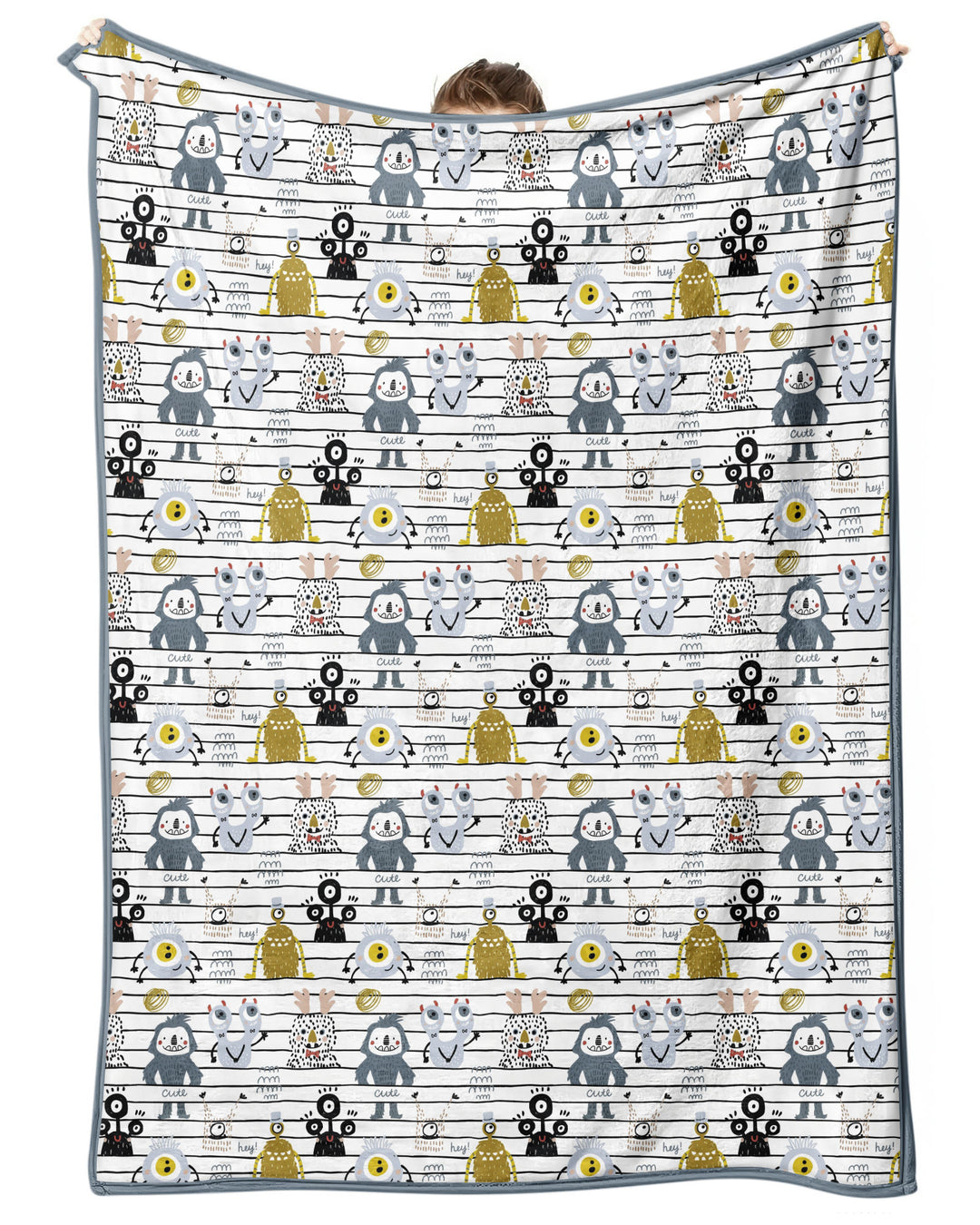 Playful Monster Friends Bamboo Blanket