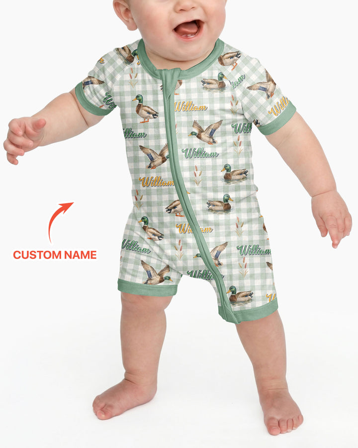 Mallard Duck Custom Name Bamboo Shorty Zippy