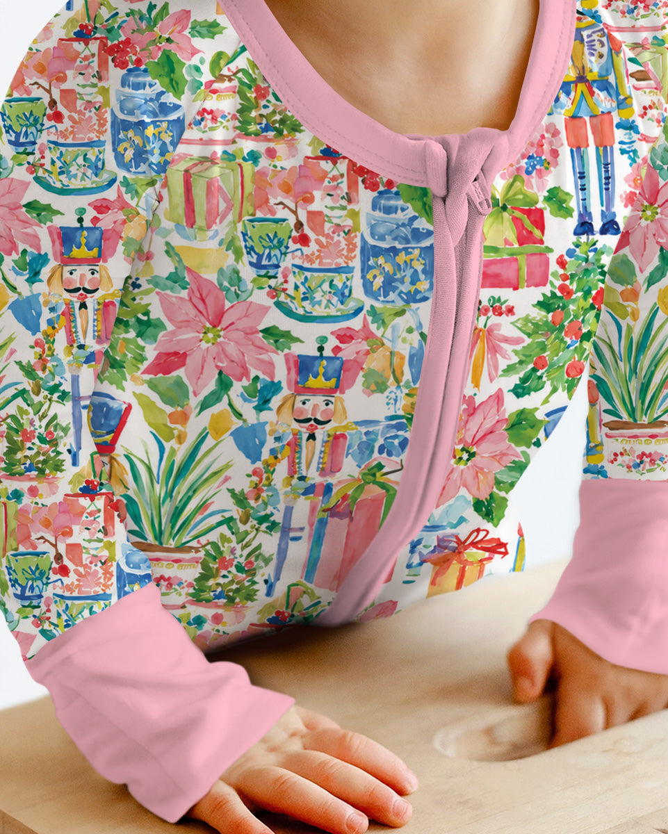 Watercolor Nutcracker Holiday Bamboo Convertible Zippy