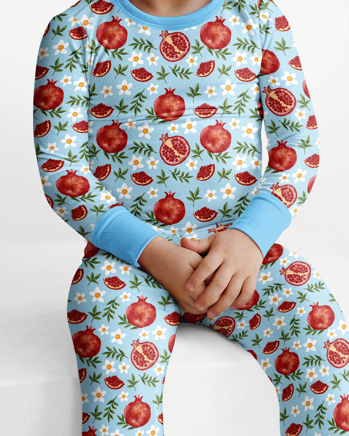 Pomegranate Garden Joy Family Matching Bamboo Two Piece Long Sleeve Pajama Set
