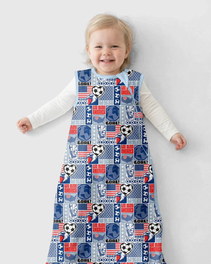 World Soccer God Bless America Bamboo Sleep Bag