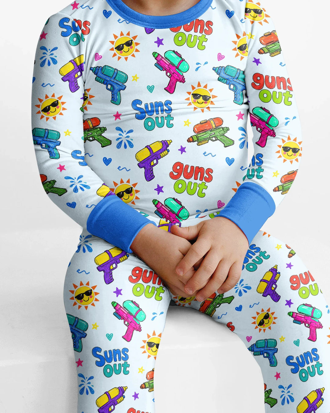 Sun Out Guns Out Bamboo Two Piece Long Sleeve Pajama Set