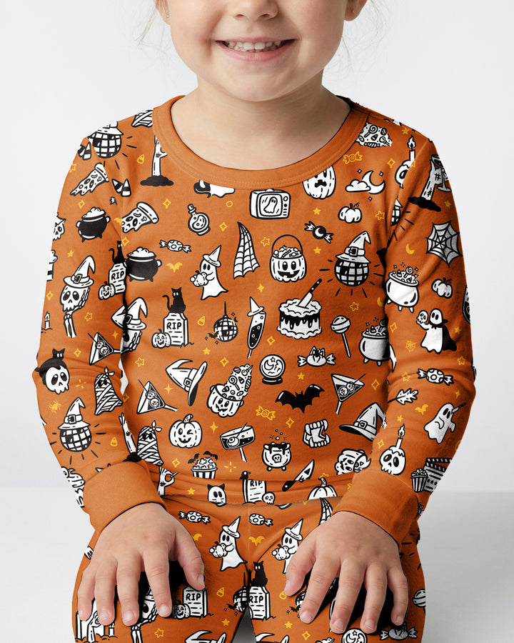 Spooky Season Bamboo Two Piece Long Sleeve Pajama Set