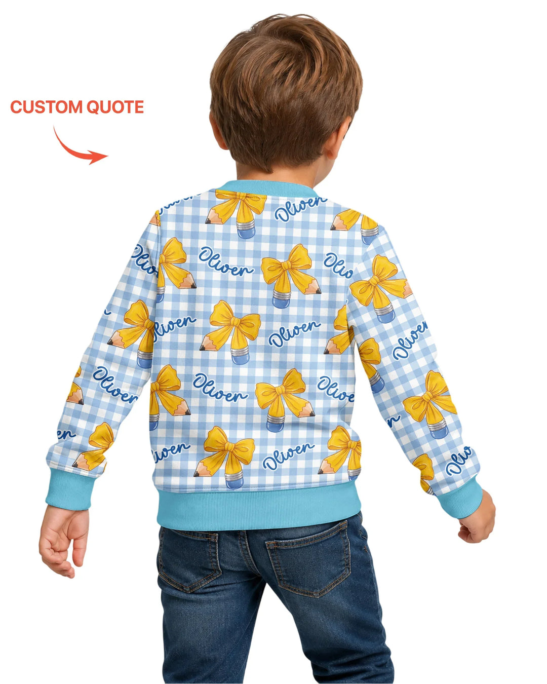 Sudadera de cuello redondo de bambú con plantilla personalizada