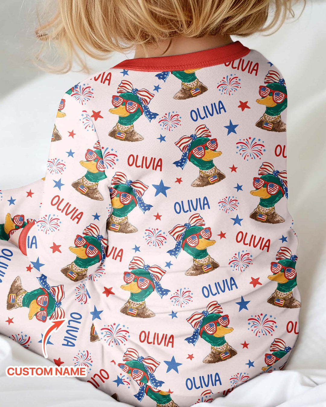 Custom Name Patriotic Mallard Duck Bamboo Convertible Zippy