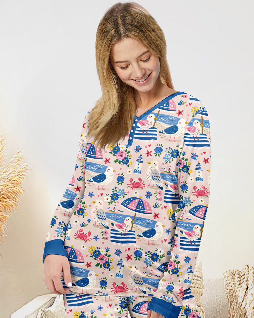 A Day At The Shore Bamboo Women Pajama Set