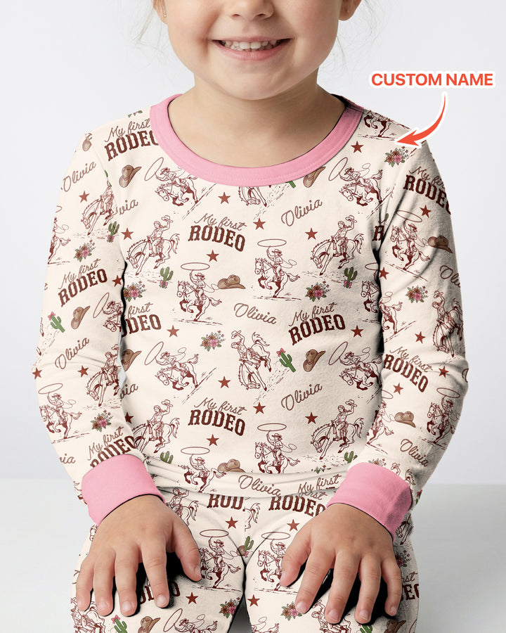 Conjunto de pijama de dos piezas de bambú con mangas largas, plantilla PERSONALIZADA