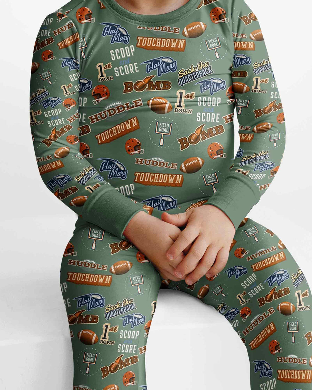 Conjunto de pijama de dos piezas de bambú con mangas largas, plantilla PERSONALIZADA