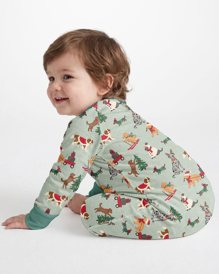 Happy Holiday Pups Bamboo Convertible Zippy