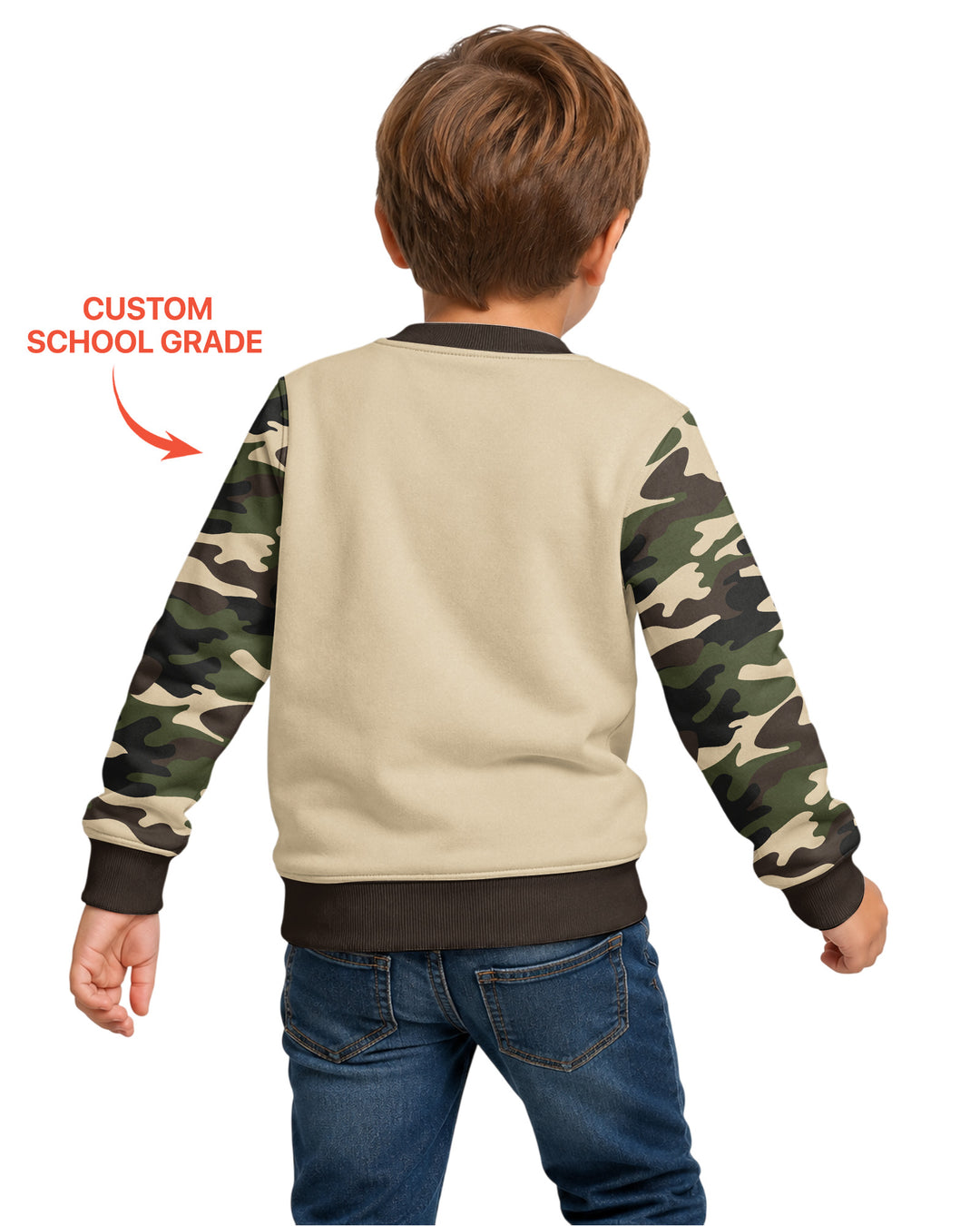 Sudadera de cuello redondo de bambú con plantilla personalizada