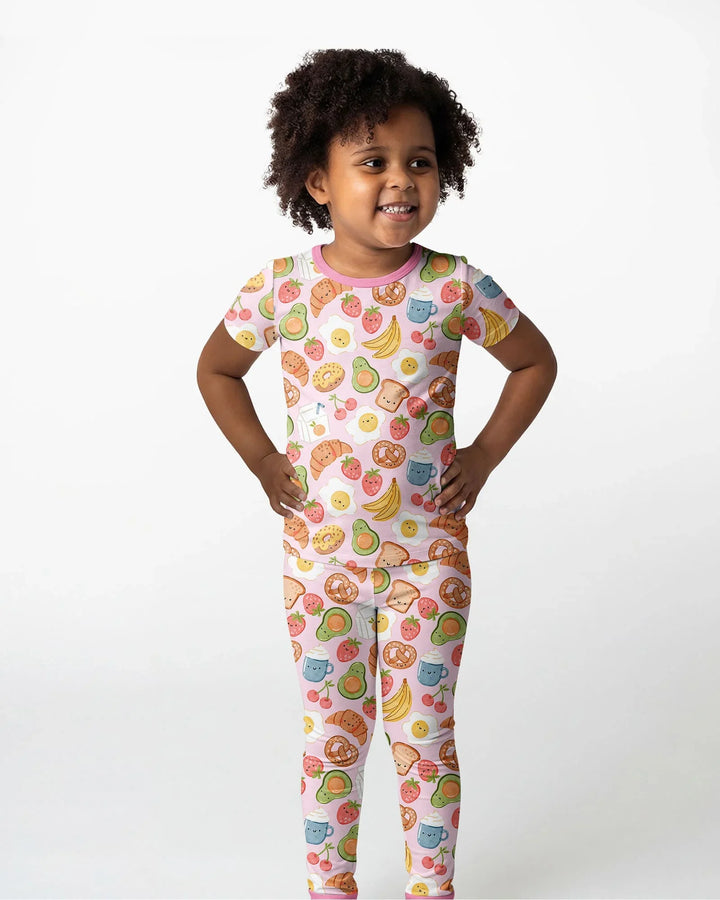 Zweiteiliges, kurzärmliges Pyjama-Set mit Marienkäfern
