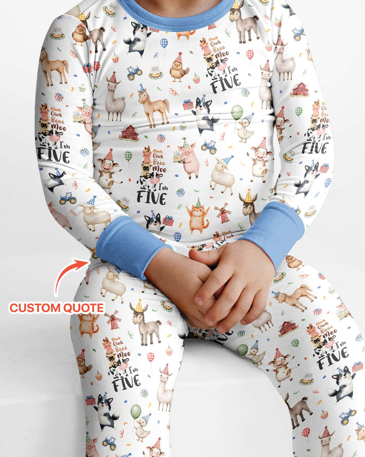 Conjunto de pijama de dos piezas de bambú con mangas largas, plantilla PERSONALIZADA