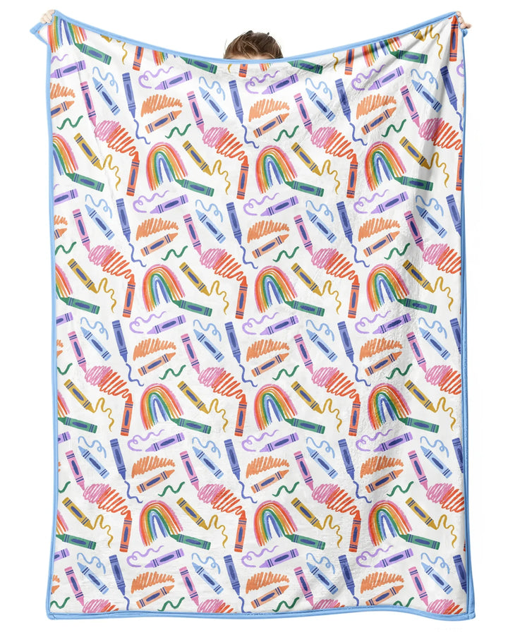 Crayon Chaos Bamboo Blanket