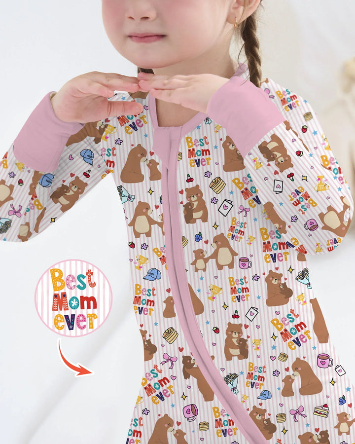 Best Mama Bear Ever Family Matching Bamboo Convertible Zippy