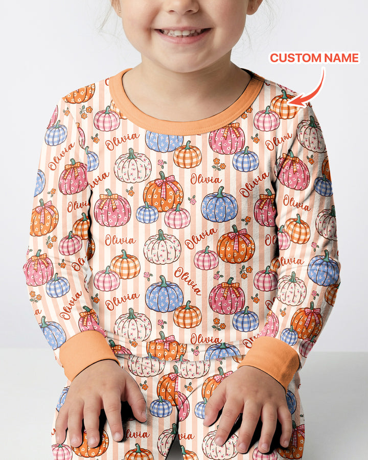Conjunto de pijama de dos piezas de bambú con mangas largas, plantilla PERSONALIZADA