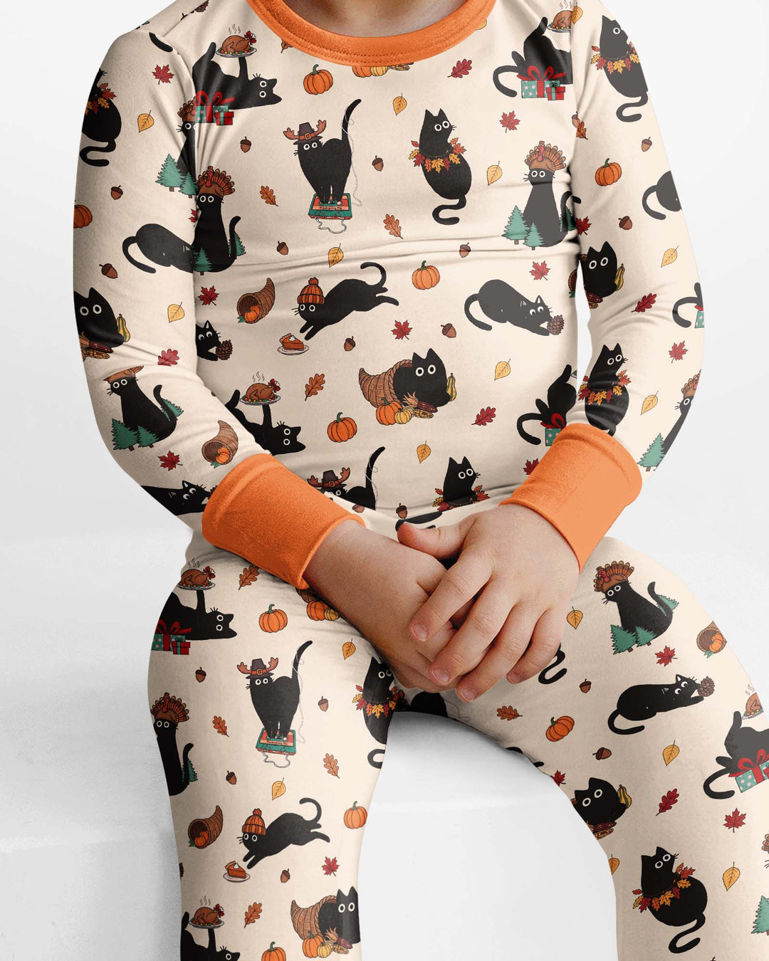 Black Cat Cozy Season Bamboo Two Piece Long Sleeve Pajama Set