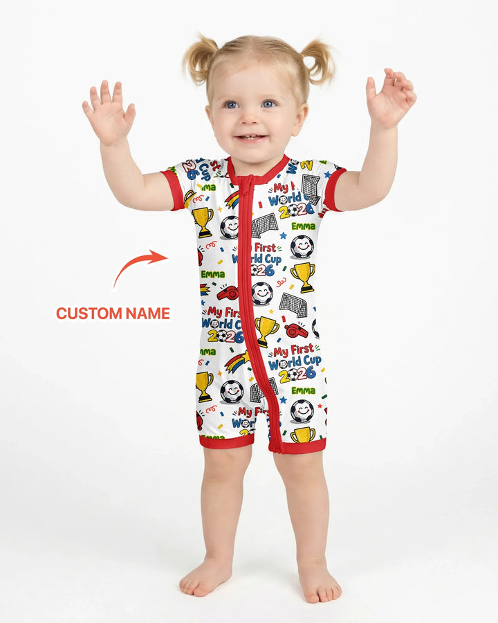 Plantilla PERSONALIZADA de Bambú Pijama Corto con Cremallera