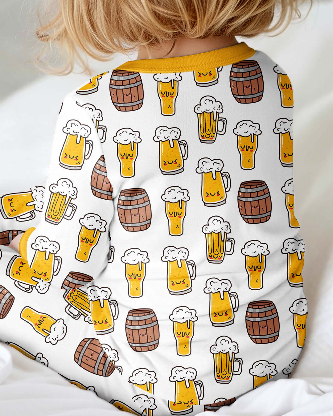 Beer Mugs and Barrels Bamboo Convertible Zippered Romper