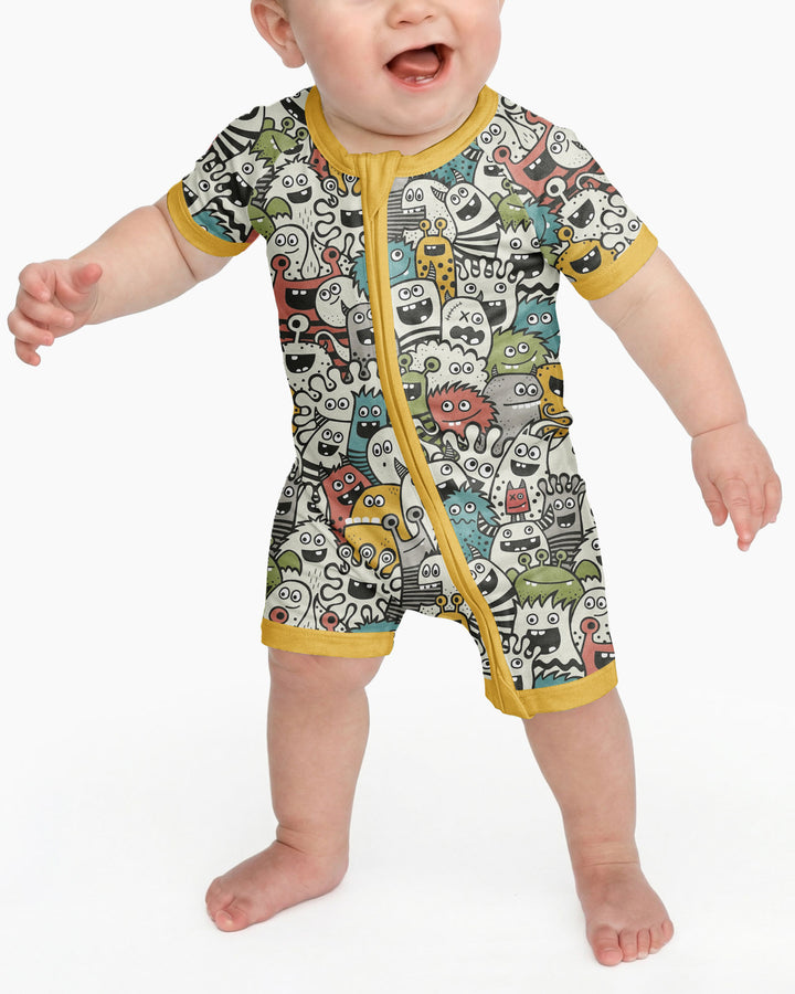 Monsters And Friends Bamboo Shorty Zippy