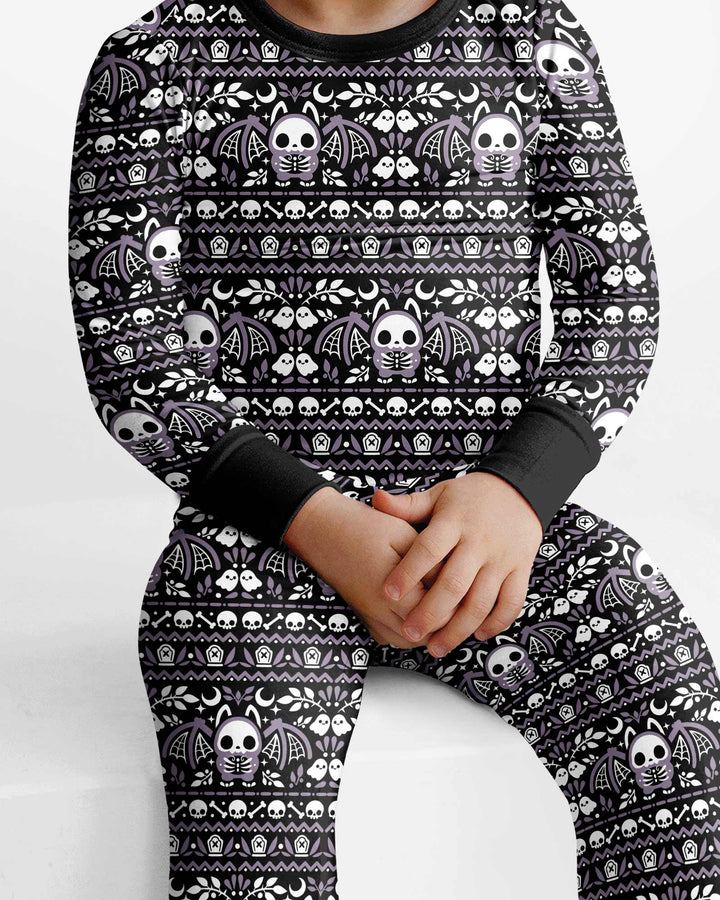 Batty Fair Isle Bamboo Two Piece Long Sleeve Pajama Set