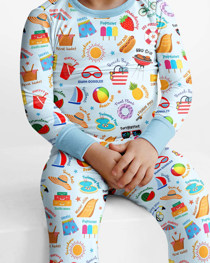 Love Summer Bamboo Two Piece Long Sleeve Pajama Set