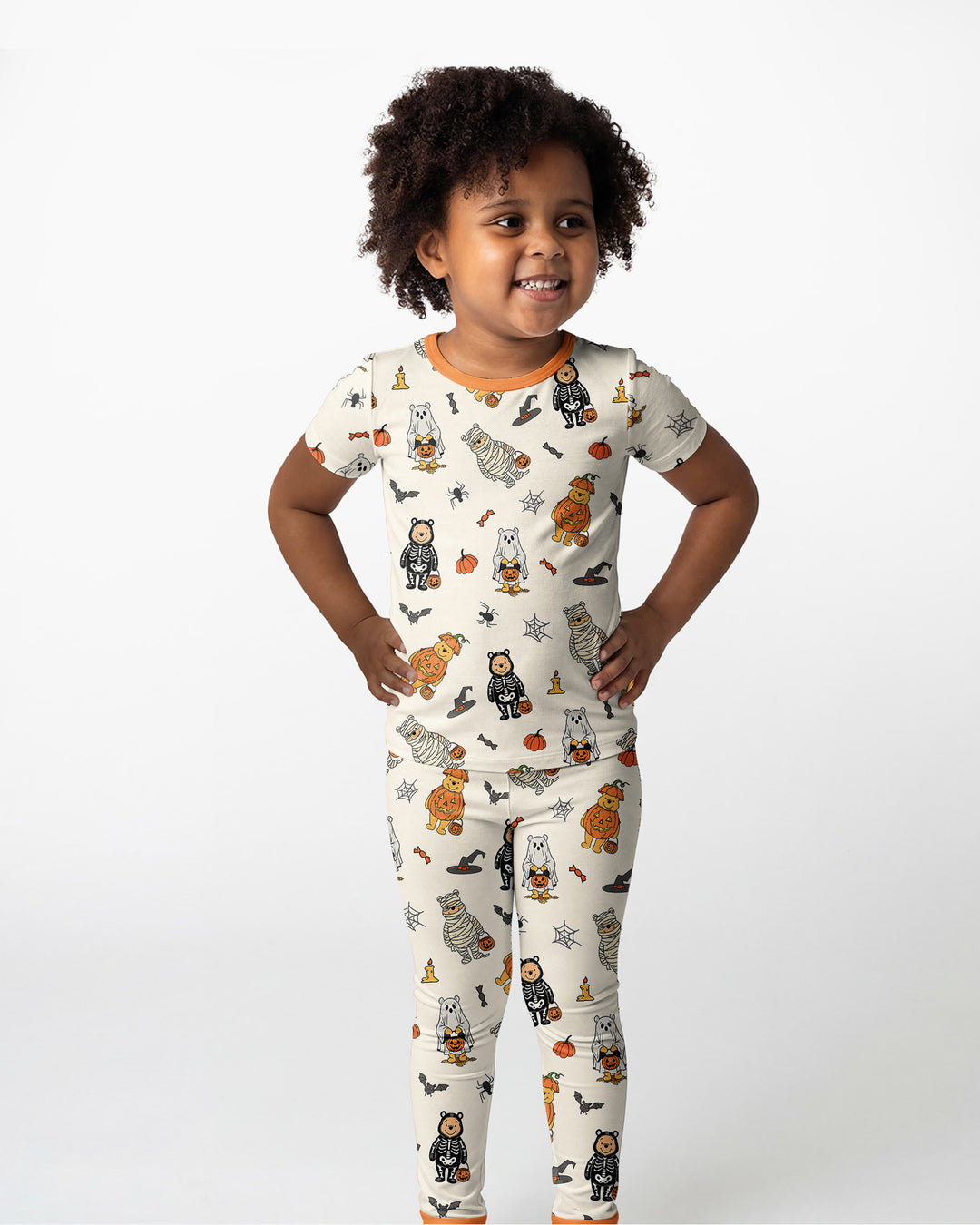 Conjunto de pijama de dos piezas de manga corta de bambú
