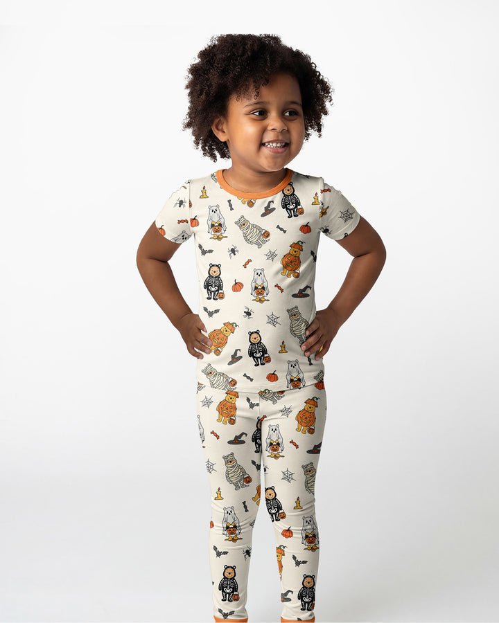 Conjunto de pijama de dos piezas de manga corta de bambú