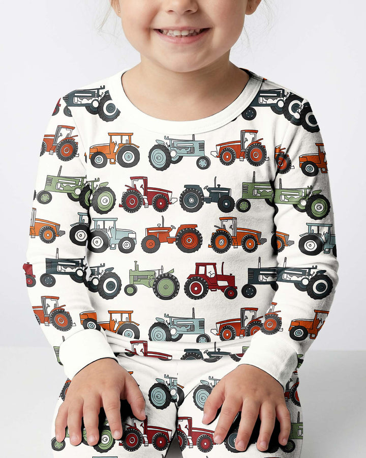 Tiny Tractors Bamboo Two Piece Pajama Set
