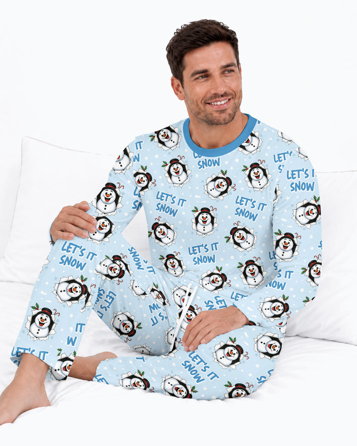 Funny Snowman Bamboo Men's Pajama Set