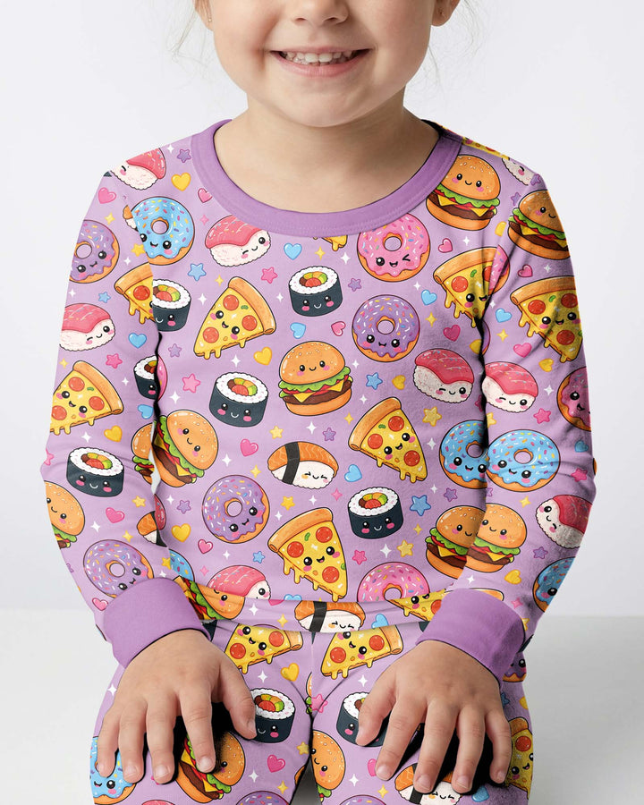 Conjunto de pijama de dos piezas de bambú con mangas largas, plantilla PERSONALIZADA