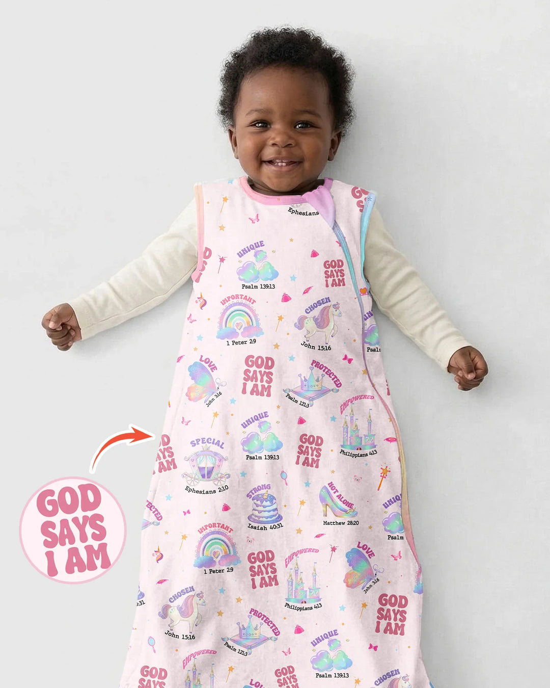 God Says I Am Girl Bamboo Sleep Bag