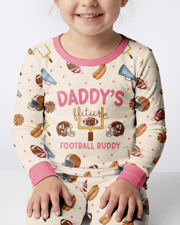 Daddy's Future Football Buddy Bamboo Two Piece Long Sleeve Pajama Set