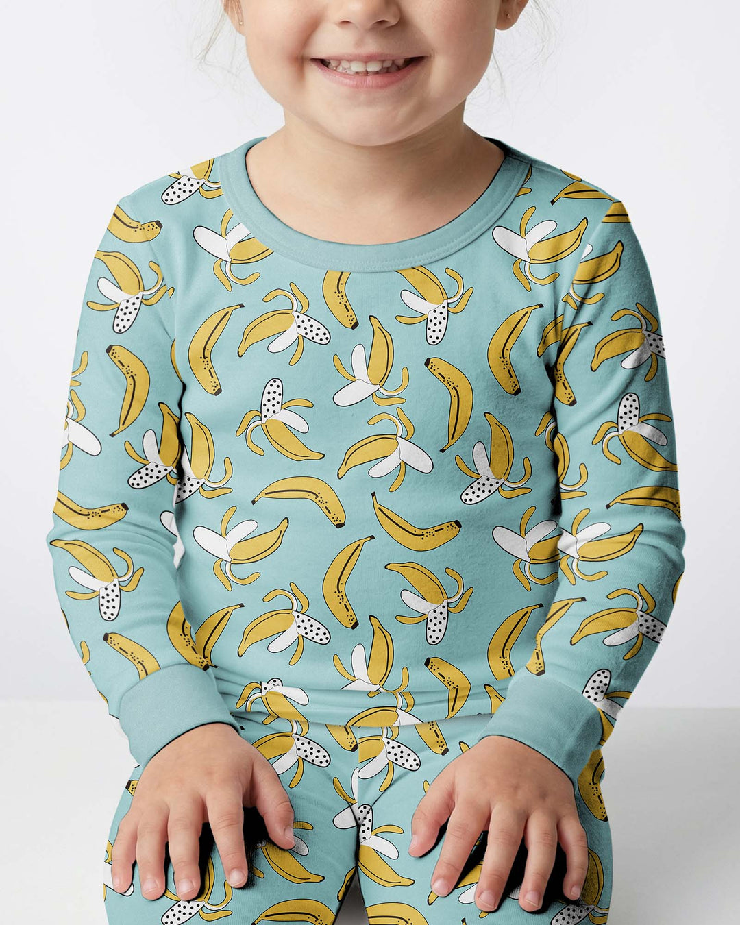 Conjunto de pijama de dos piezas de bambú con plátanos