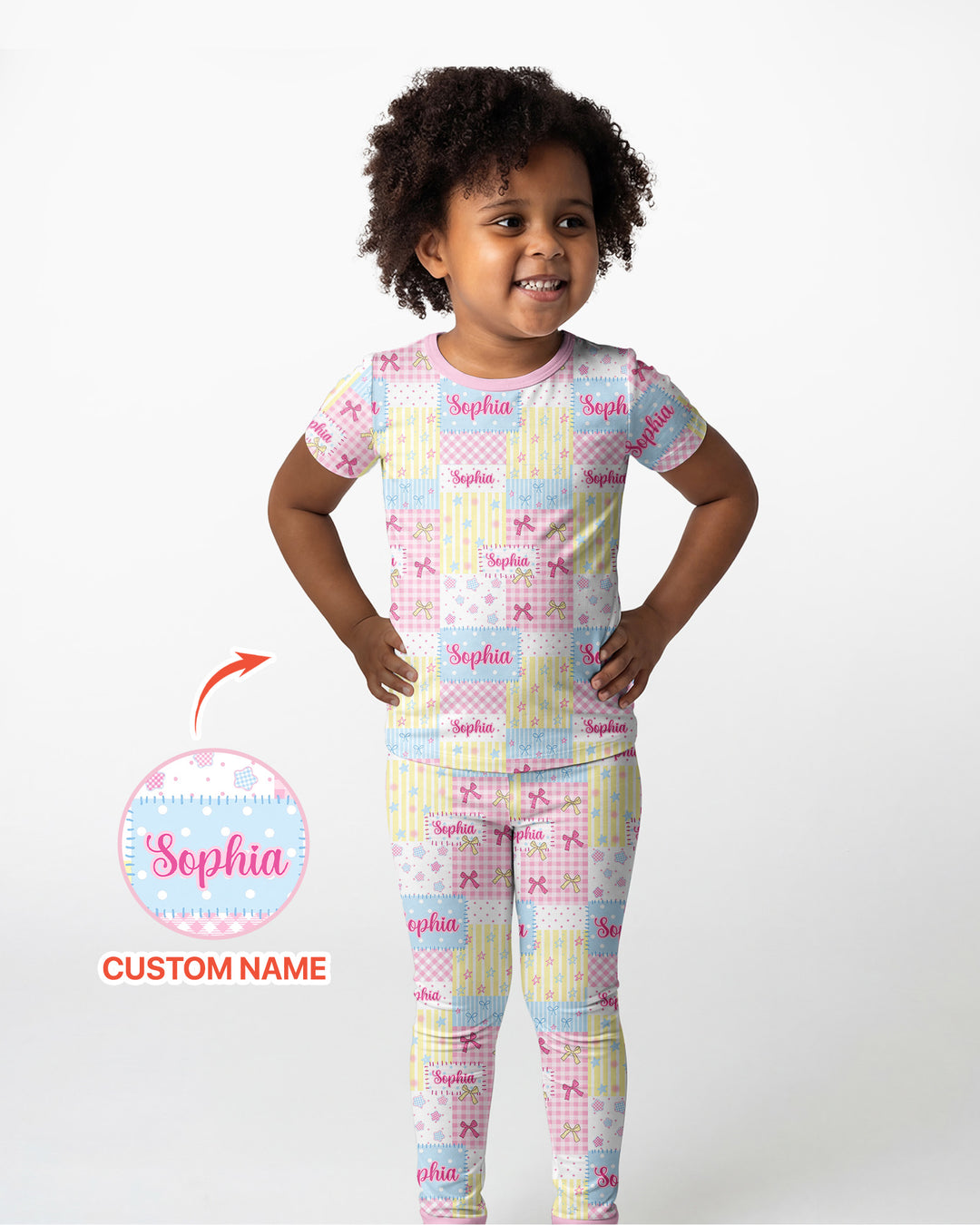 Zweiteiliges, kurzärmliges Pyjama-Set mit Marienkäfern