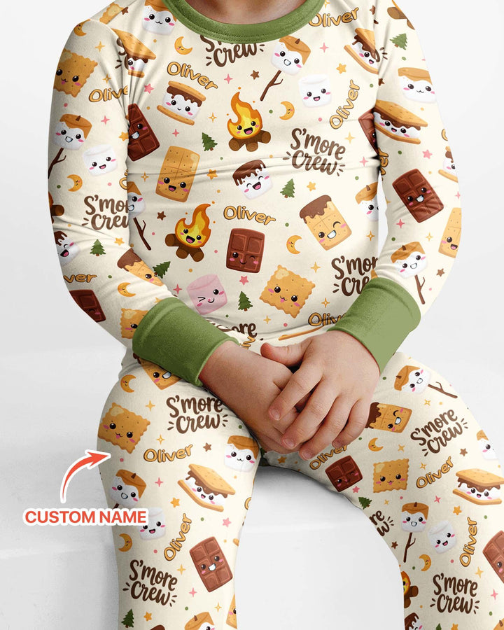 Zweiteiliges Langarm-Pyjama-Set mit Sommerfrüchten
