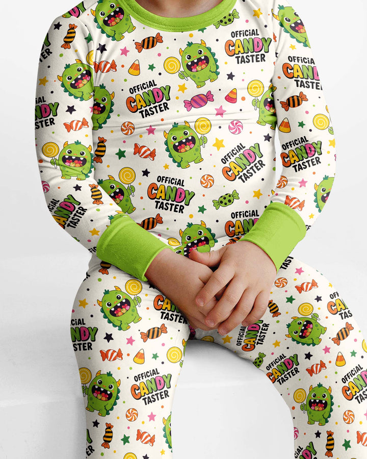 Halloween Official Candy Tester Bamboo Two Piece Long Sleeve Pajama Set