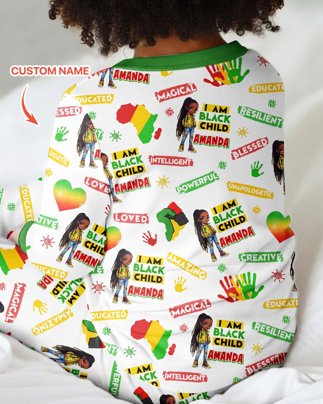 Custom Name I Am Black Child Magical Bamboo Convertible Zippy