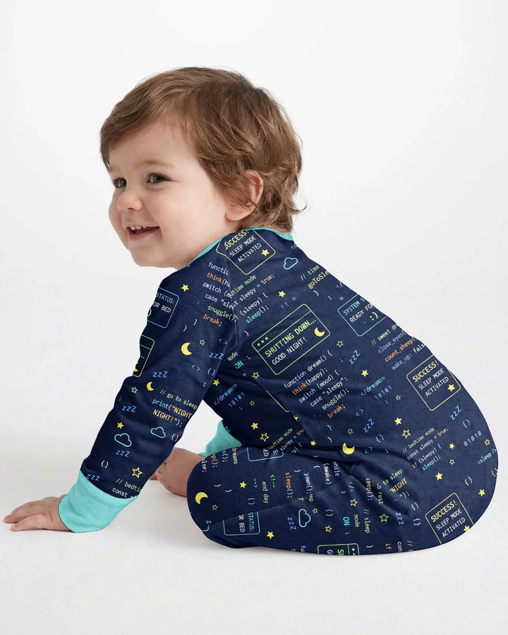 Mono elástico de bambú convertible con cremallera para padre e hijo a juego "It Techy"