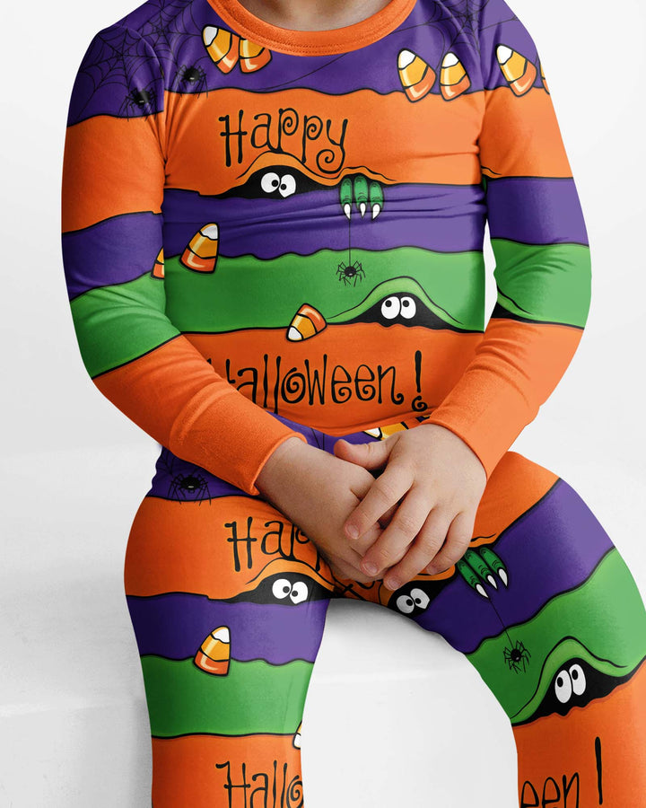 Happy Halloween Bamboo Two Piece Long Sleeve Pajama Set