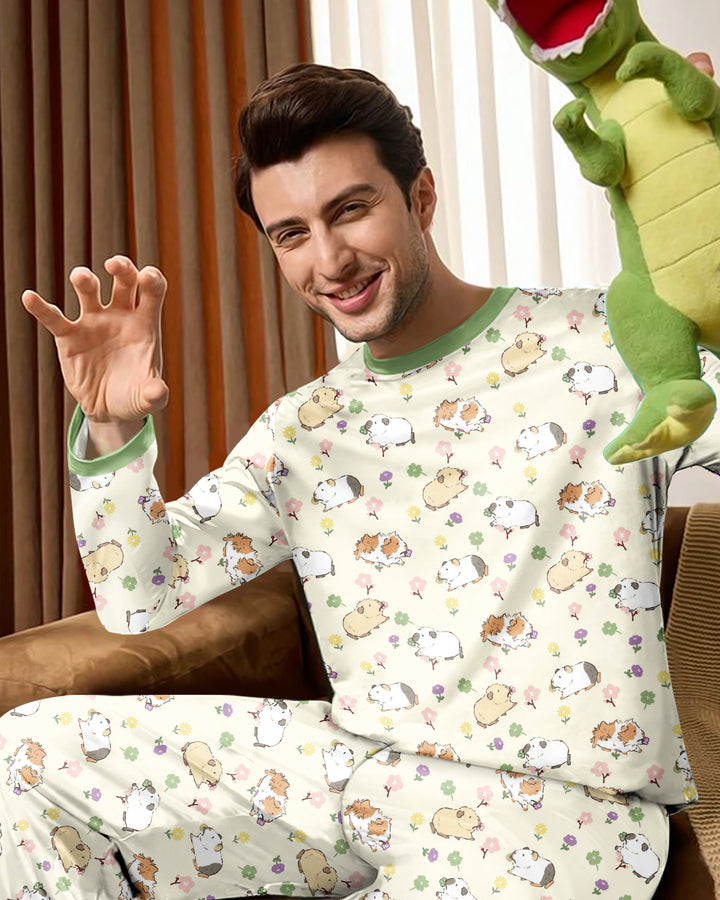 Guinea Pig Garden Bamboo Men's Pajama Set