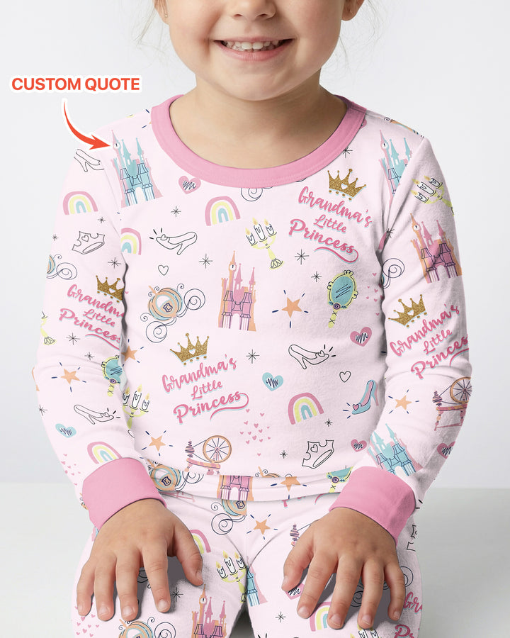 Grandma's Little Princess Bamboo Two Piece Long Sleeve Pajama Set