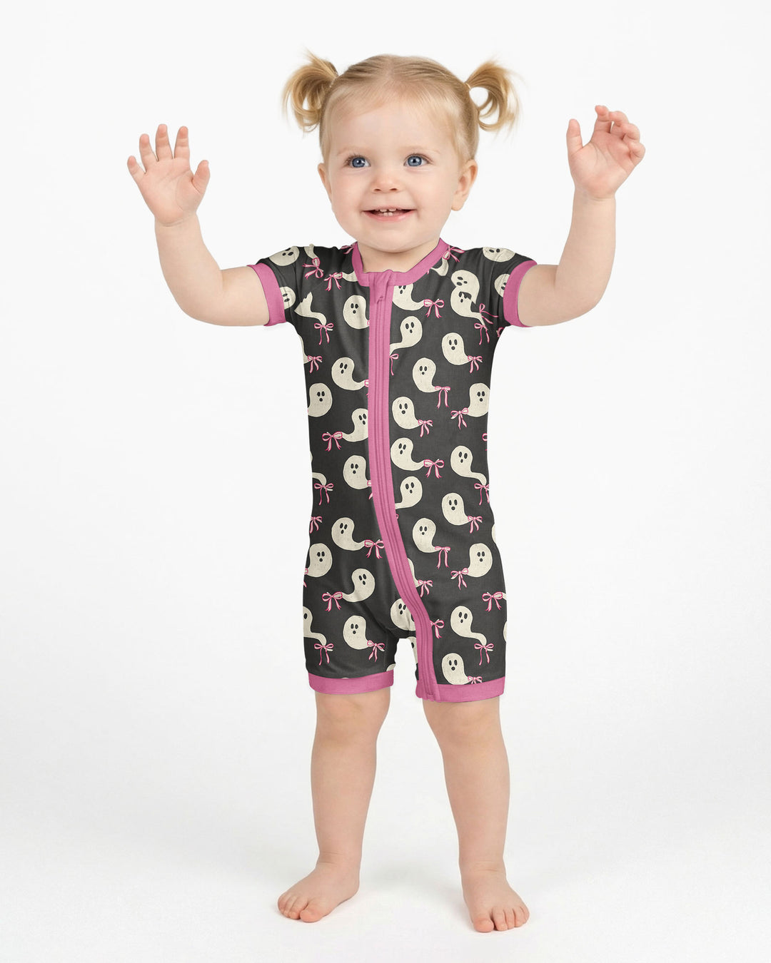 Little Ghosts Bamboo Shorty Zippy For Halloween