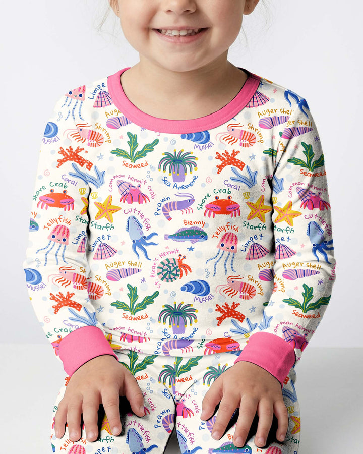 Tide Pool Pals Bamboo Two Piece Long Sleeve Pajama Set