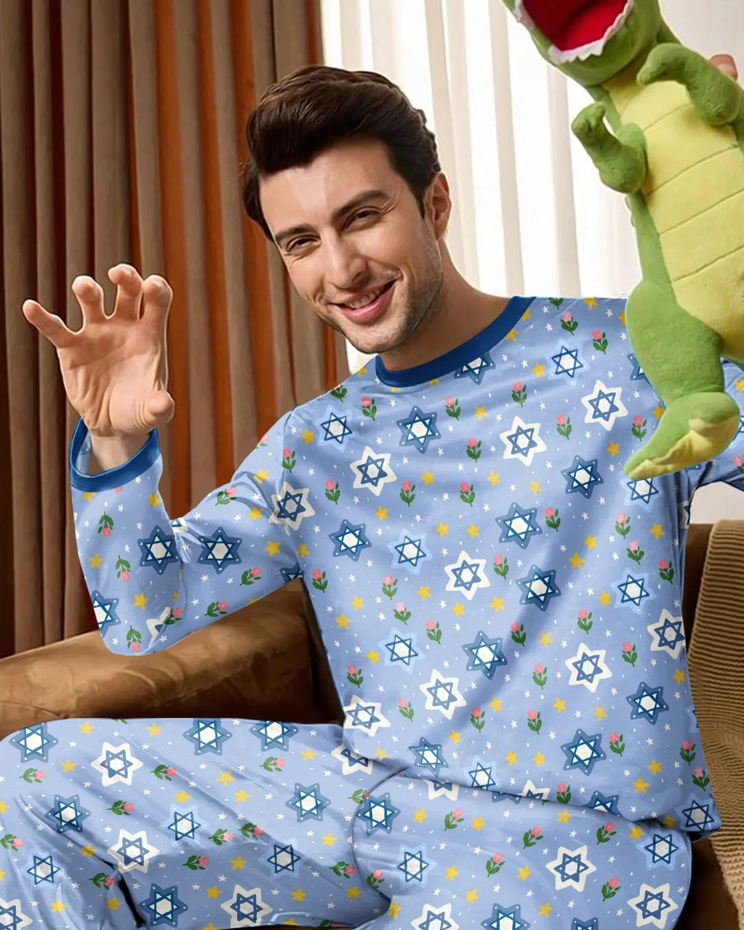 Starry Bloom Blessings Family Matching Bamboo Men's Pajama Set