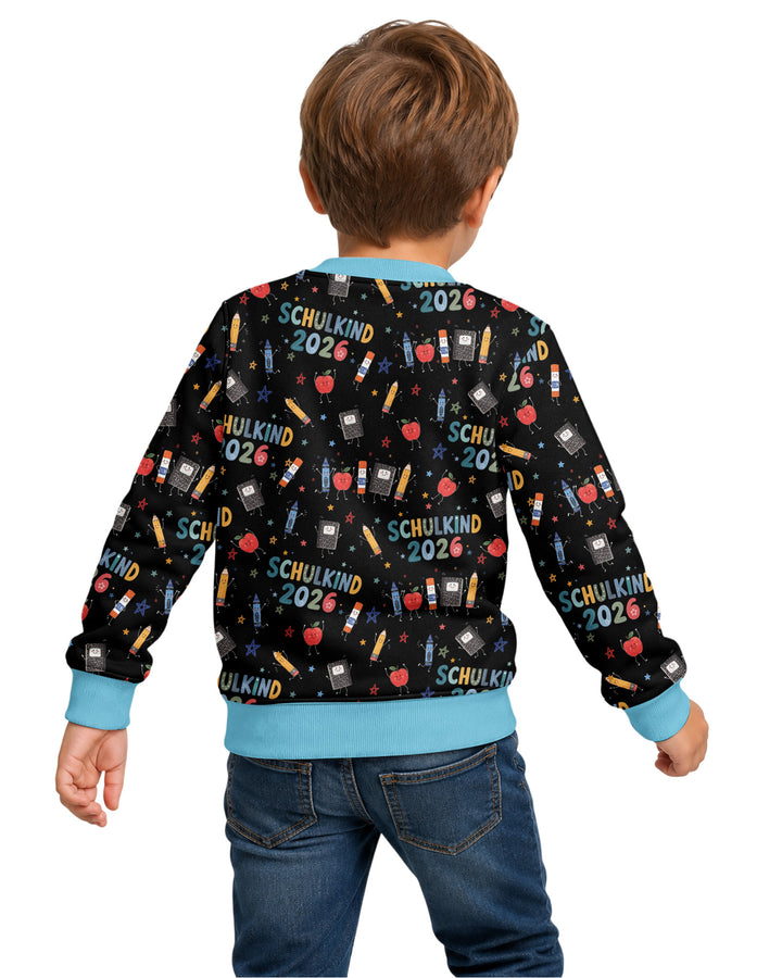 Sudadera de cuello redondo de bambú con el alfabeto hebreo