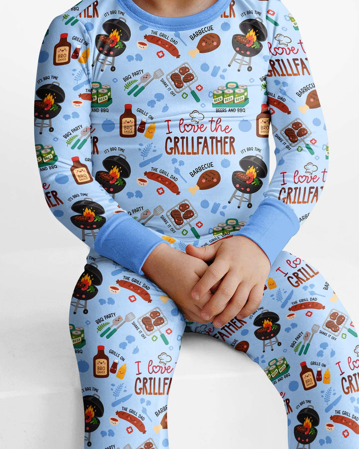 The Grill Father Family Matching Bamboo Two Piece Long Sleeve Pajama Set
