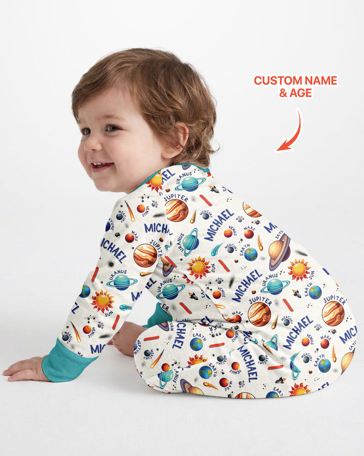Personalized Birthday Solar System Bamboo Convertible Zippy