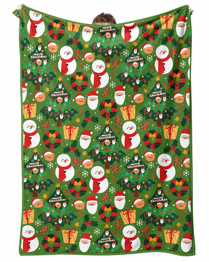 Snowmen Funny Bamboo Blanket