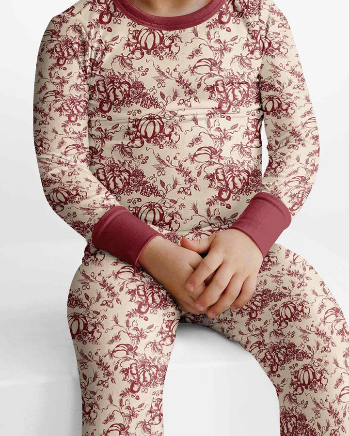 Conjunto de pijama de dos piezas de bambú con mangas largas, plantilla PERSONALIZADA
