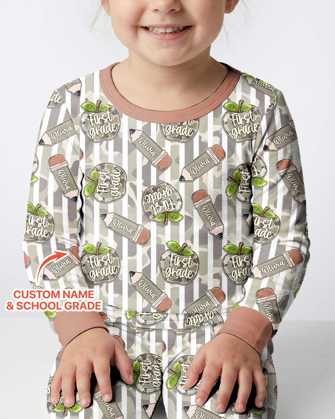 Zweiteiliges Langarm-Pyjama-Set mit Sommerfrüchten